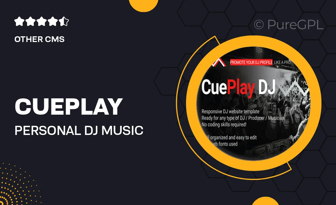 CuePlay – Personal DJ / Music Website Template