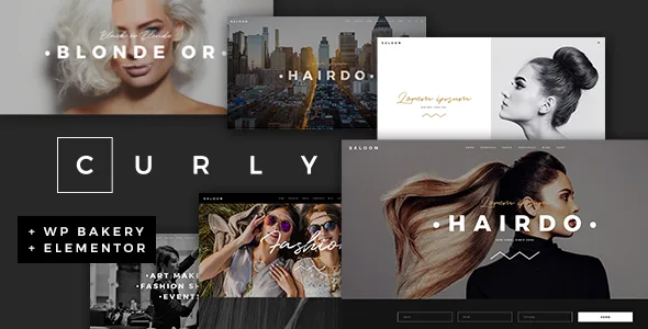 curly a stylish theme for hairdressers and hair salons 1