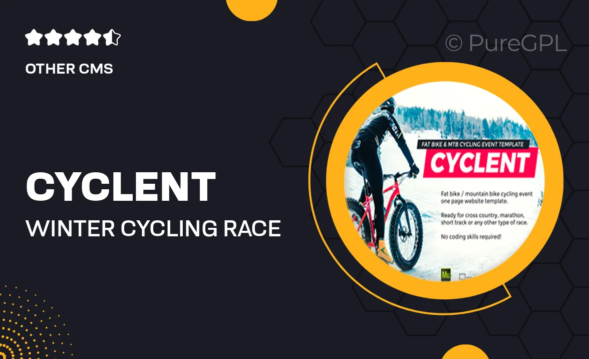 Cyclent – Winter Cycling Race Event Muse Template