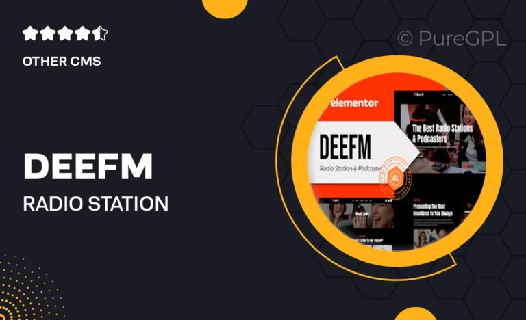 deefm radio station podcaster elementor pro template kit