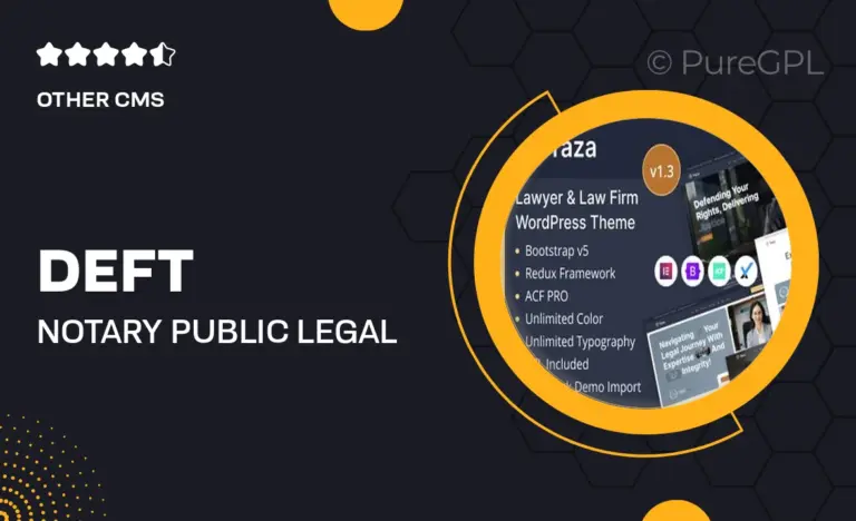 deft notary public legal services elementor template kit