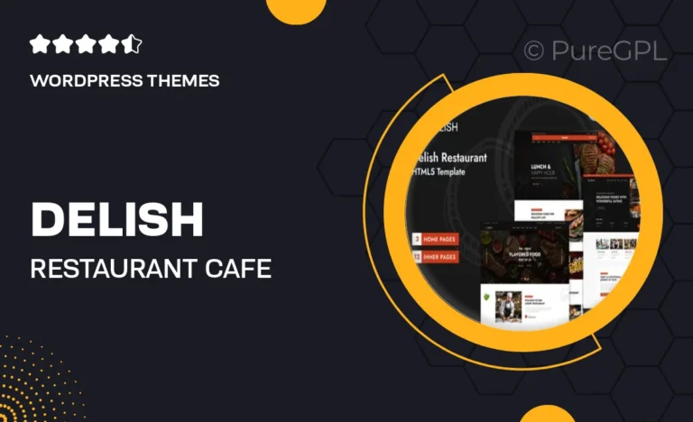 delish restaurant cafe wordpress theme