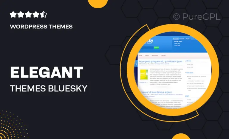 elegant themes bluesky