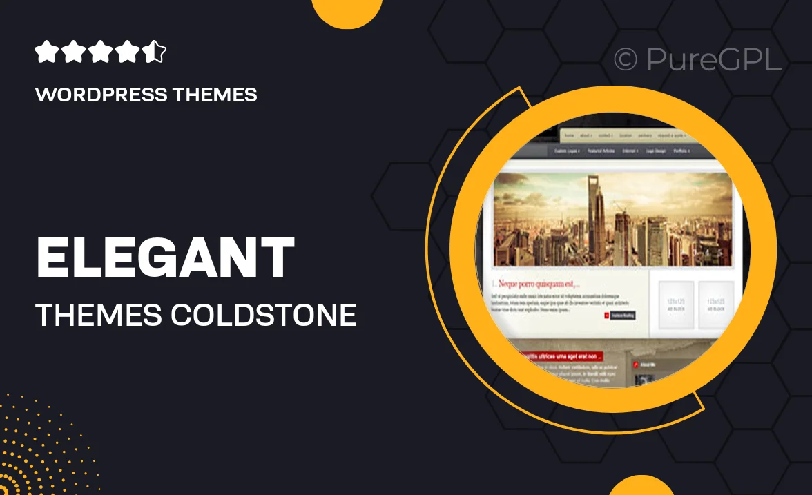 Elegant themes | ColdStone