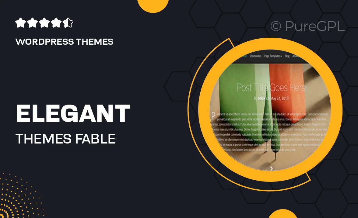 Elegant themes | Fable