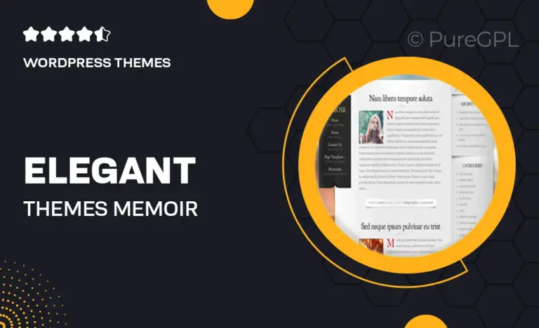 elegant themes memoir