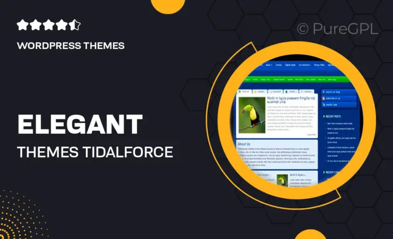 elegant themes tidalforce