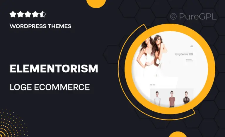 elementorism loge ecommerce landing page