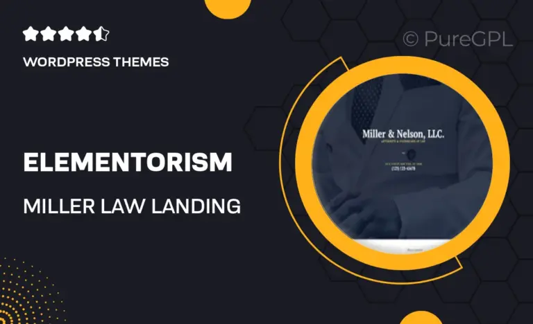 elementorism miller law landing page