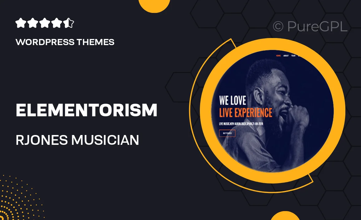 Elementorism | RJones – Musician Starter Kit