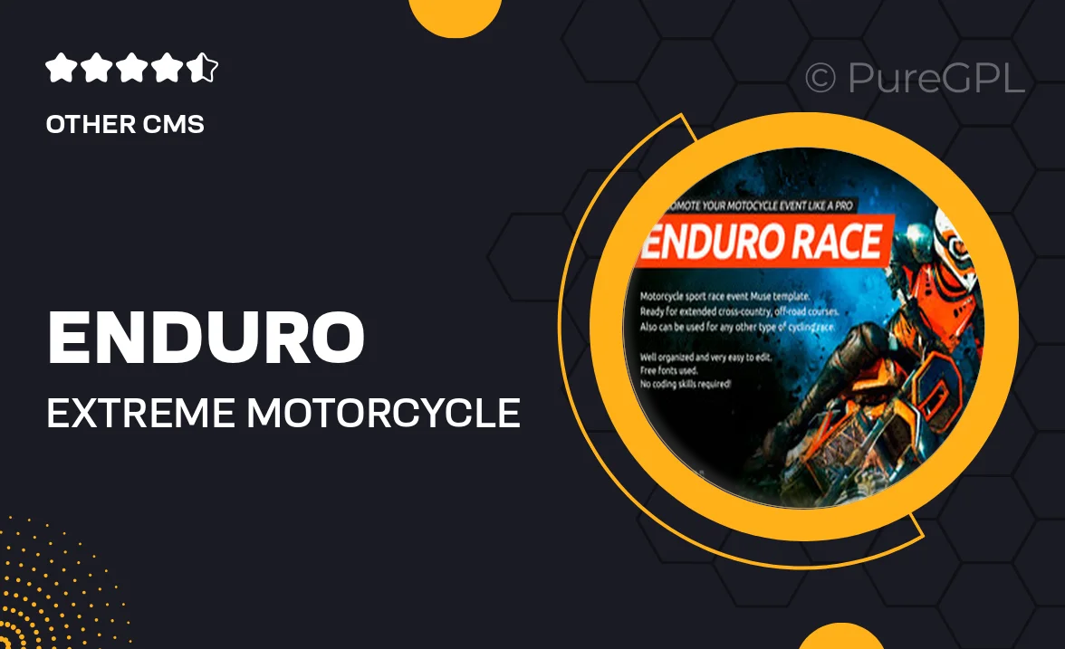 Enduro – Extreme Motorcycle Race Event Muse Website