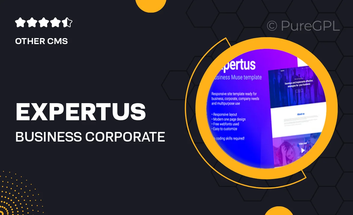 Expertus – Business / Corporate Muse Template