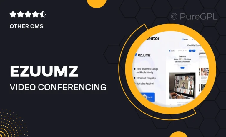 ezuumz video conferencing webinar app elementor template kit