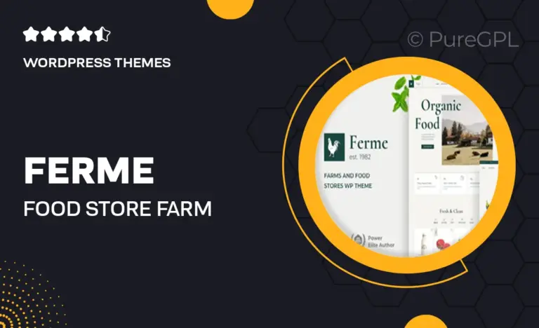 ferme food store farm woocommerce wordpress theme