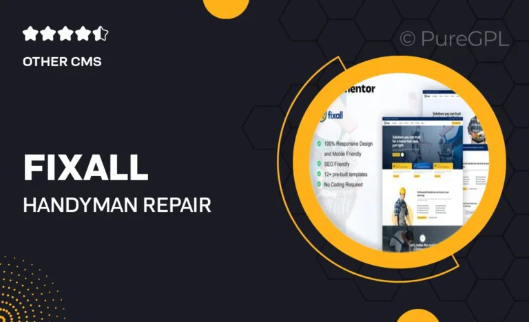 fixall handyman repair service elementor pro template kit