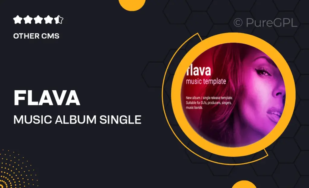 Flava – Music album / single promo site Muse template 26 Flava – Music album / single promo site Muse template