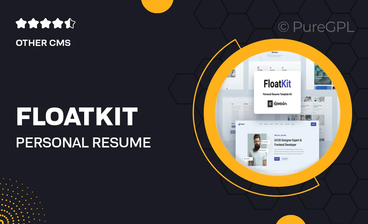 FloatKit – Personal Resume Elementor Template Kit