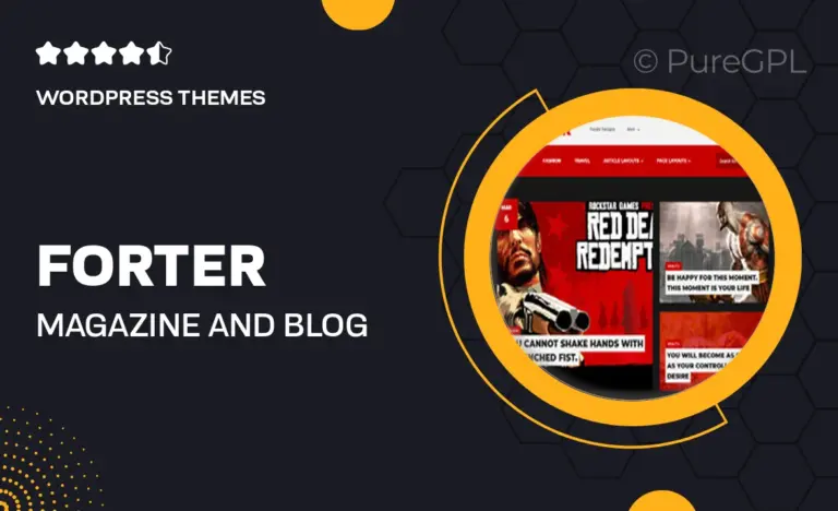 forter magazine and blog wordpress theme