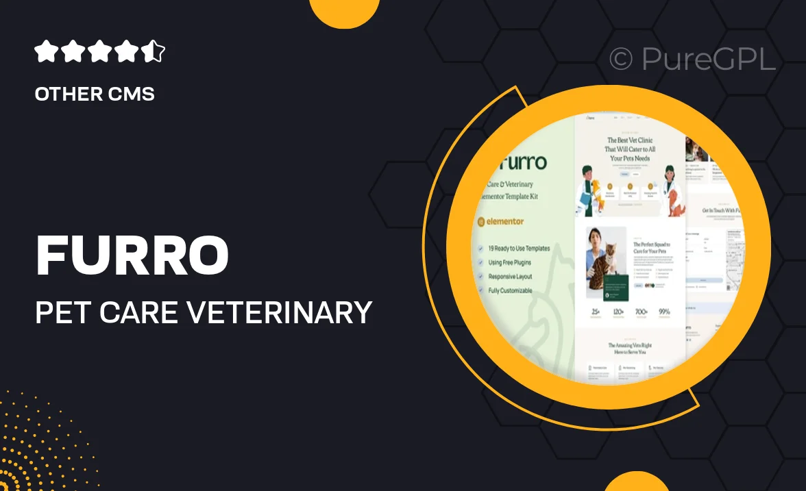 Furro – Pet Care & Veterinary Elementor Template Kit