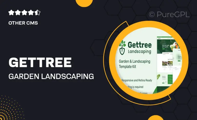 gettree garden landscaping elementor template kit