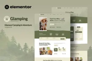 Glamping – Glamour Camping & Adventure Elementor Template Kit