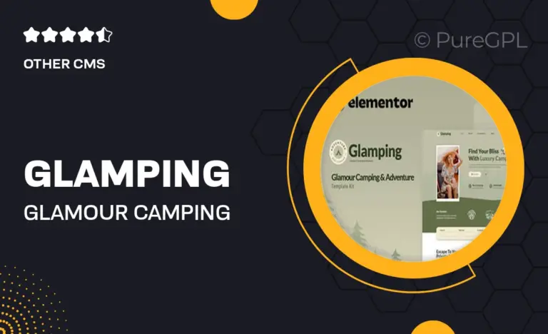 glamping glamour camping adventure elementor template kit