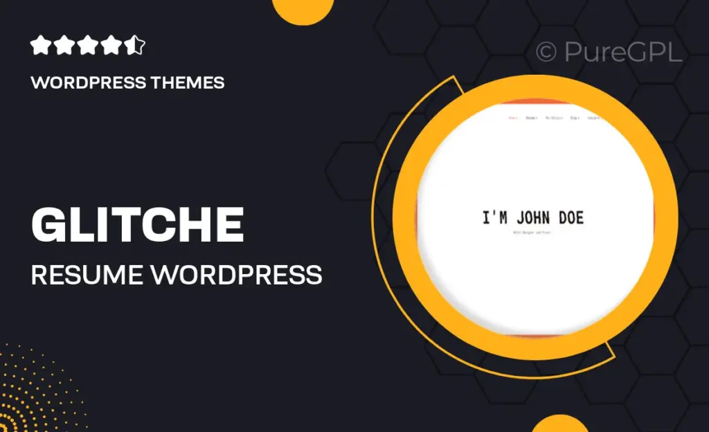 Glitche – Resume WordPress Theme 13 Glitche – Resume WordPress Theme