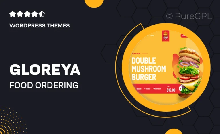 gloreya food ordering delivery restaurant wordpress theme