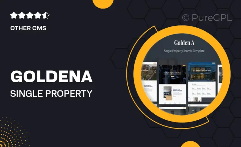 goldena single property joomla 5 template