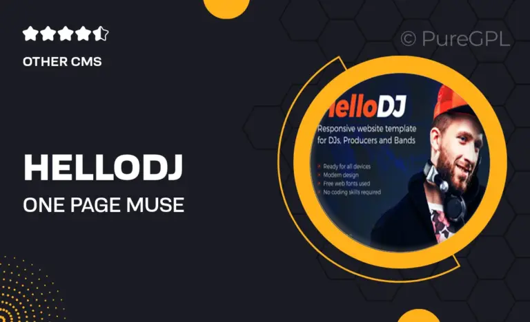 hellodj one page muse template for dj producer
