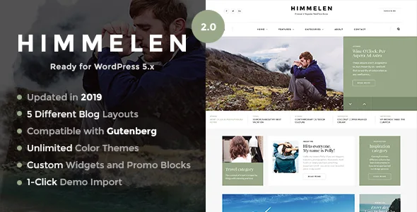 Himmelen – Personal WordPress Blog Theme
