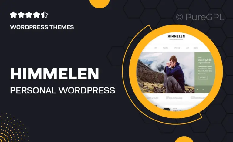 himmelen personal wordpress blog theme