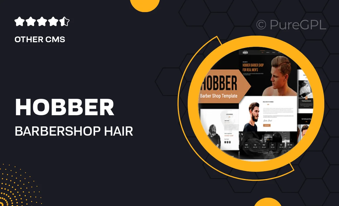 Hobber – Barbershop Hair Salon Muse Template YR