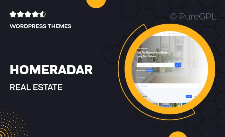 homeradar real estate wordpress theme