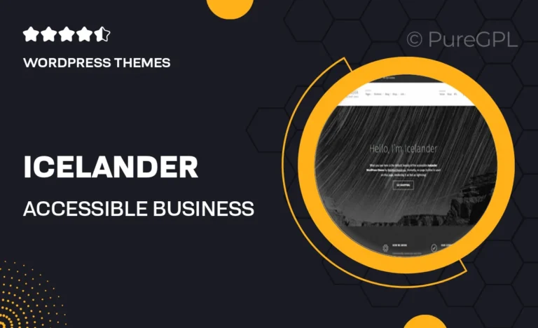 icelander accessible business portfolio woocommerce wordpress theme
