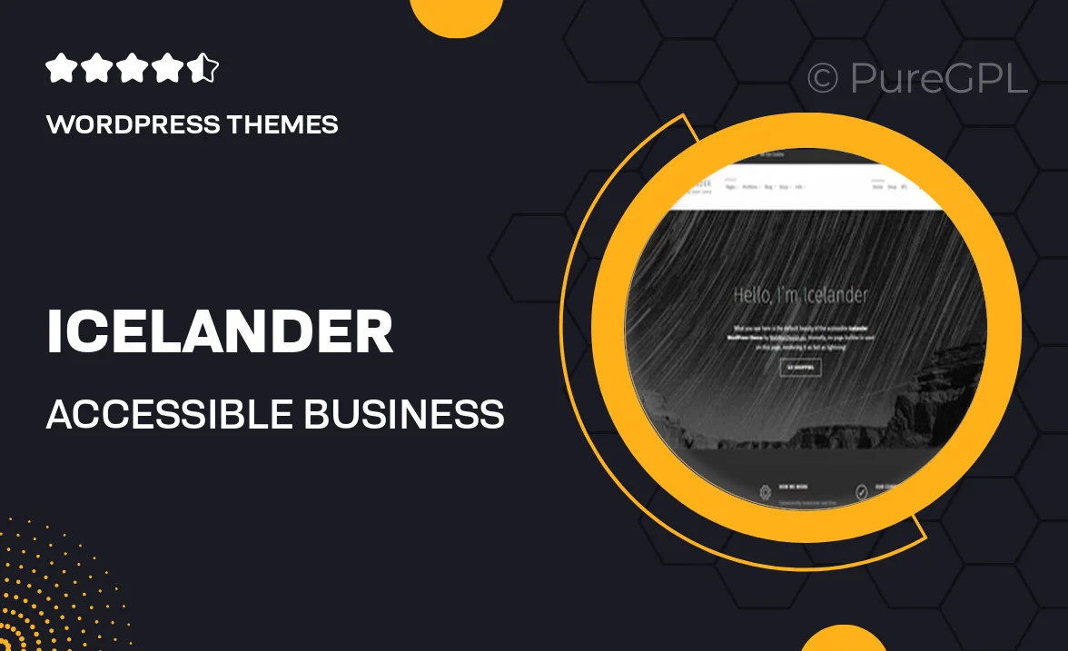 Icelander – Accessible Business Portfolio & WooCommerce WordPress Theme