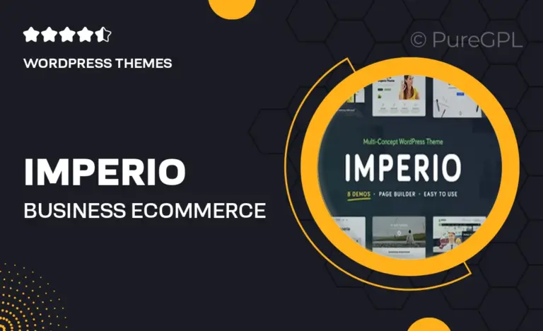 imperio business e commerce portfolio photography wordpress theme