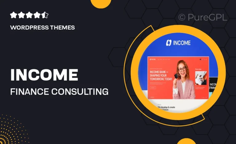 income finance consulting business wordpress theme