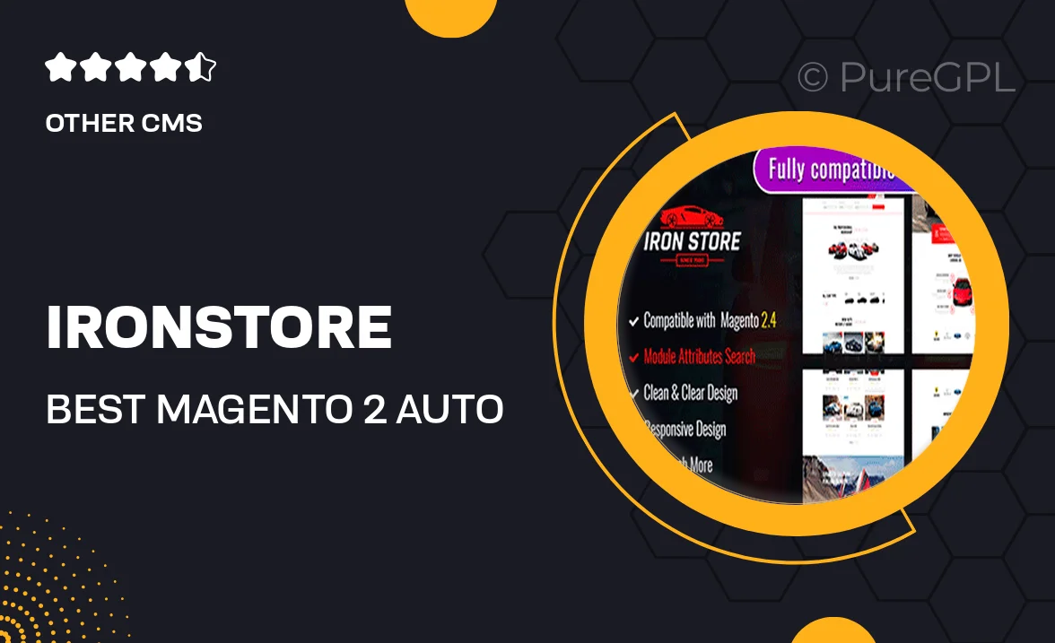 Ironstore – Best Magento 2 Auto Parts Theme