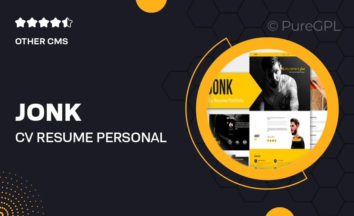 JONK – CV Resume Personal Muse Template YR