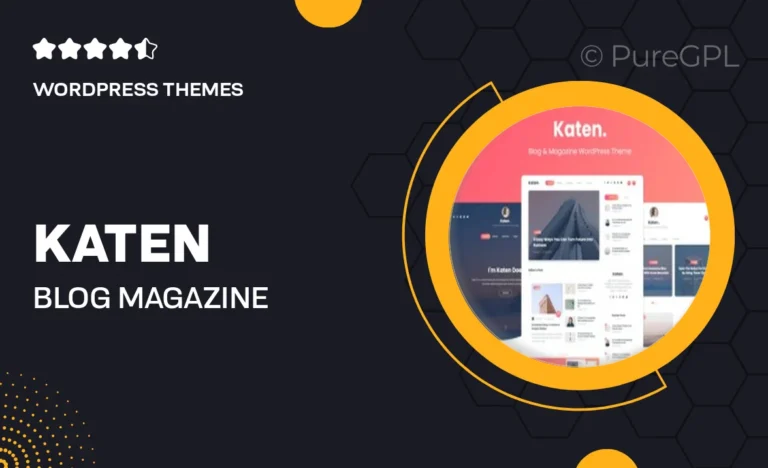 katen blog magazine wordpress theme