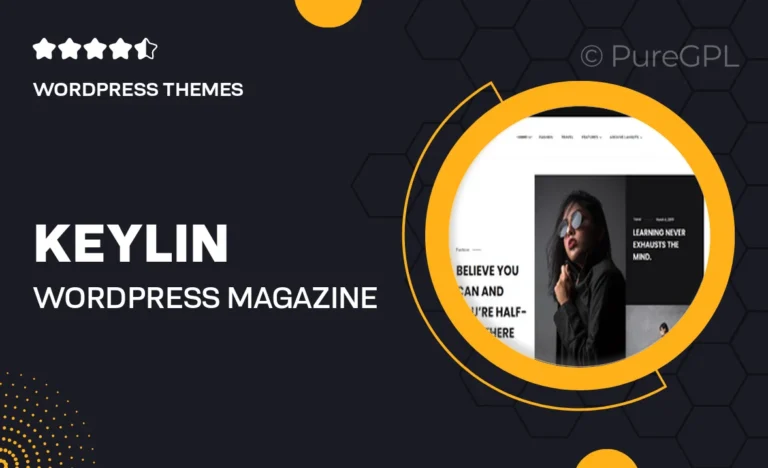 keylin wordpress magazine and blog theme