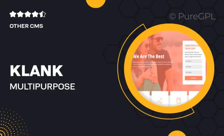 klank multipurpose landing page muse template