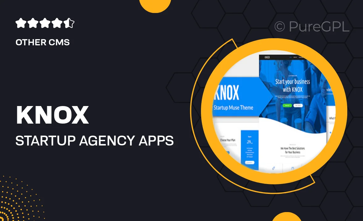 KNOX – Startup Agency Apps Muse Theme YR