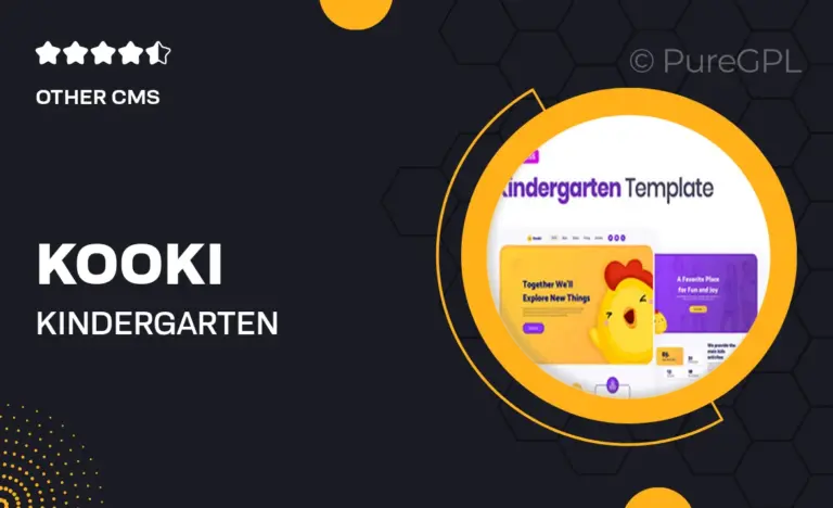 kooki kindergarten elementor template kit