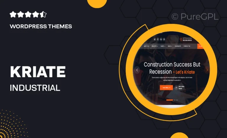 kriate industrial construction multipurpose wordpress theme