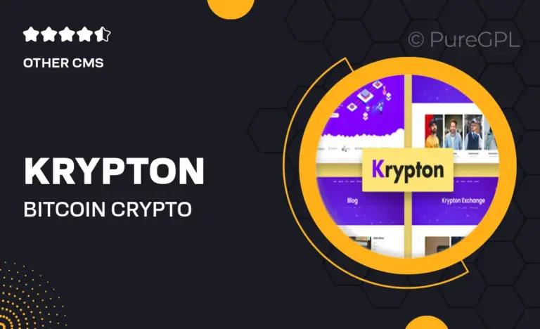 krypton bitcoin crypto currency joomla 5 template