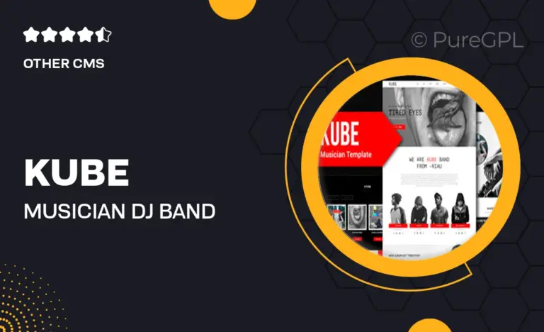 kube musician dj band music muse template yr
