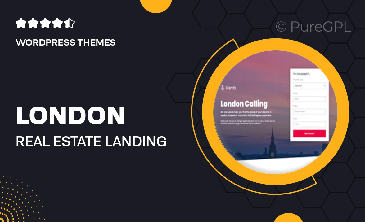 London – Real Estate Landing Page