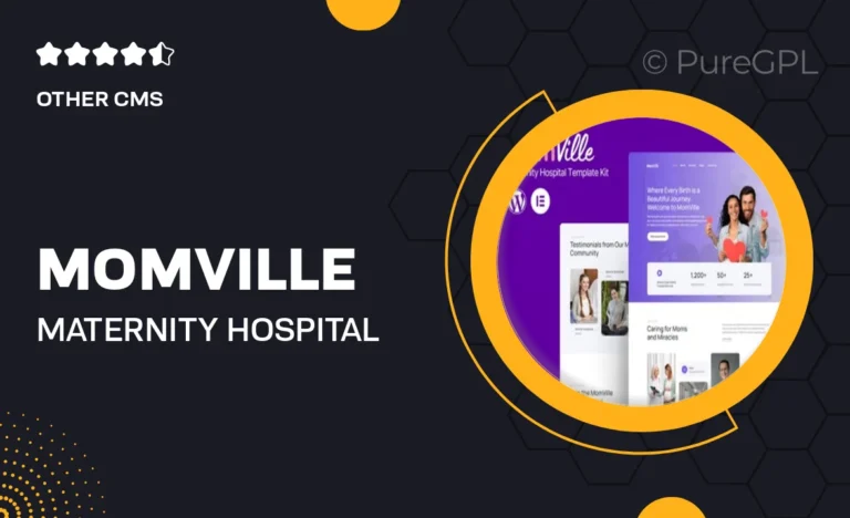 momville maternity hospital elementor template kit